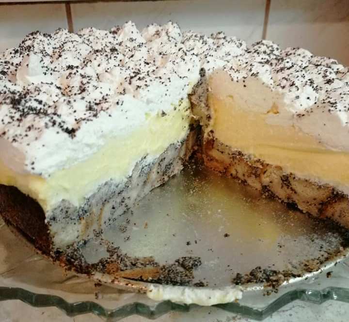 Cukormentes mákos guba torta vanília pudinggal, szénhidrátcsökkentett lisztből