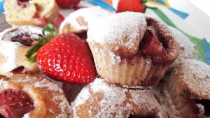 Diétás epres muffin Dia Wellness szénhidrátcsökkentett lisztből
